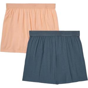 Hanes Women’s Originals Sleep Shorts, 2-Pack, Comfywear Supersoft Lounge Shorts Pack, 3.25″(Stargazer Grey/Mellow Peach)