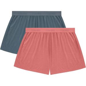 Hanes Women’s Originals Sleep Shorts, 2-Pack, Comfywear Supersoft Lounge Shorts Pack, 3.25″(Stargazer Grey/Natural Cedar)