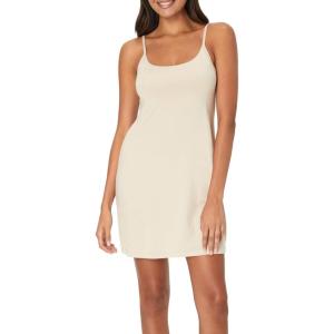 Hanes womens Originals Sleep Dress, Comfywear Supersoft Sleep Slip Dress With Built-in Shelf Bra(Cocoa Butter)