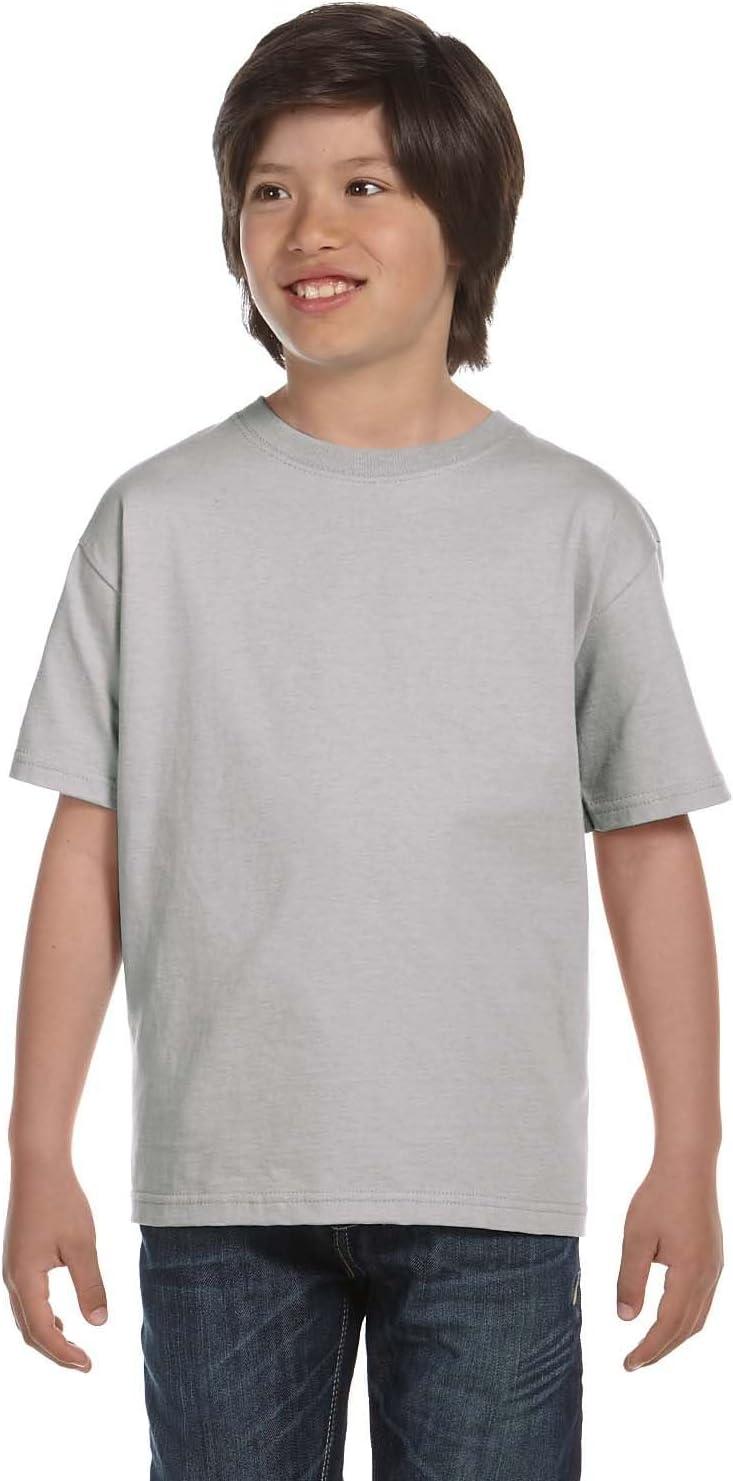 imageHanes Boys Essentials Short Sleeve Tshirt Value Pack 3 or 6PackLight Steel 6 Pack