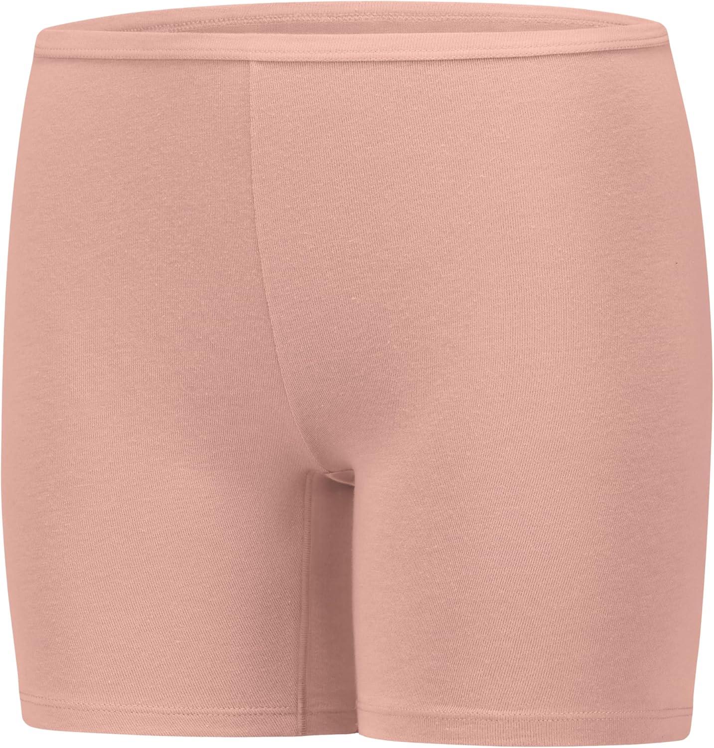 imageHanes Girls Play Shorts Cotton Stretch Play Shorts for Girls Pullon Shorts Assorted Solids MultipacksBlack  Rose Pink  Nude