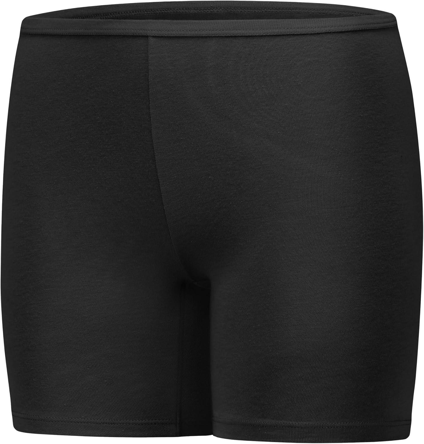 imageHanes Girls Play Shorts Cotton Stretch Play Shorts for Girls Pullon Shorts Assorted Solids MultipacksBlack  Rose Pink  Nude