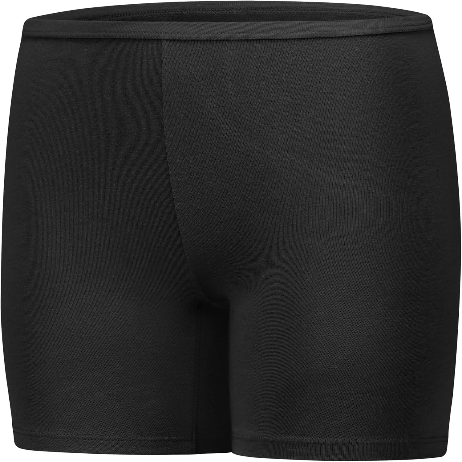 imageHanes Girls Play Shorts Cotton Stretch Play Shorts for Girls Pullon Shorts Assorted Solids MultipacksGrey Heather  Black  Blue