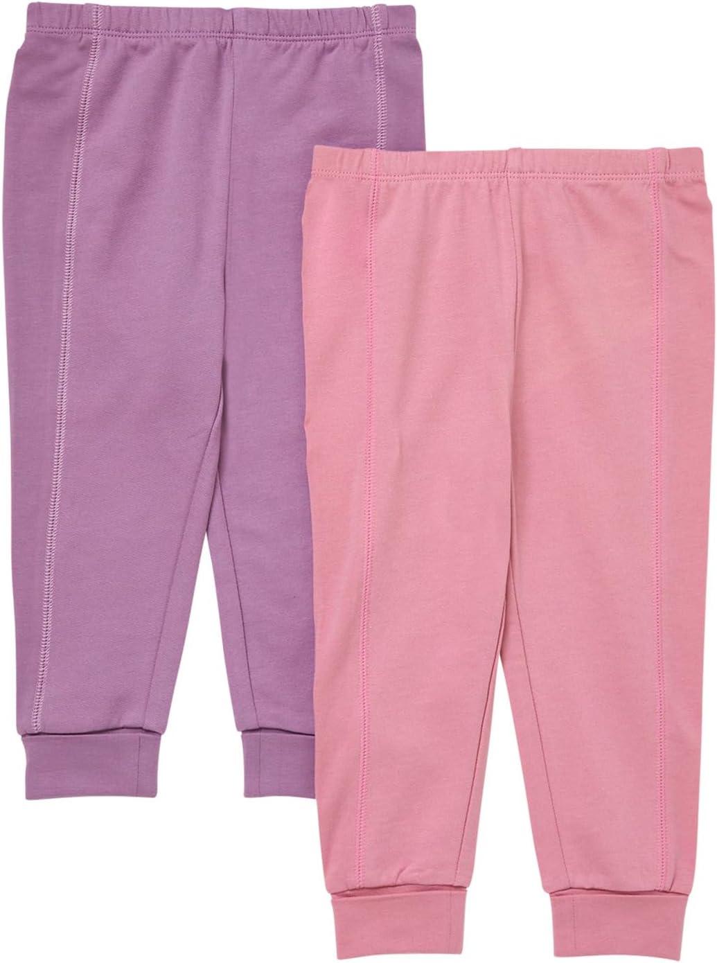 imageHanes Unisex Pure Comfort French Terry Joggers Girl and Baby Boy Pants 2PackPurpleRose