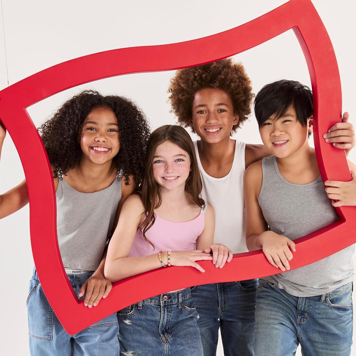 imageHanes girls Originals Underwear Stretch Cotton Boyshorts Hipster Bikini Panties 6packBeigeGreyBlack