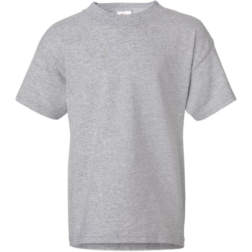 imageHanes Boys Essentials Short Sleeve Tshirt Value Pack 3 or 6PackLight Steel 6 Pack