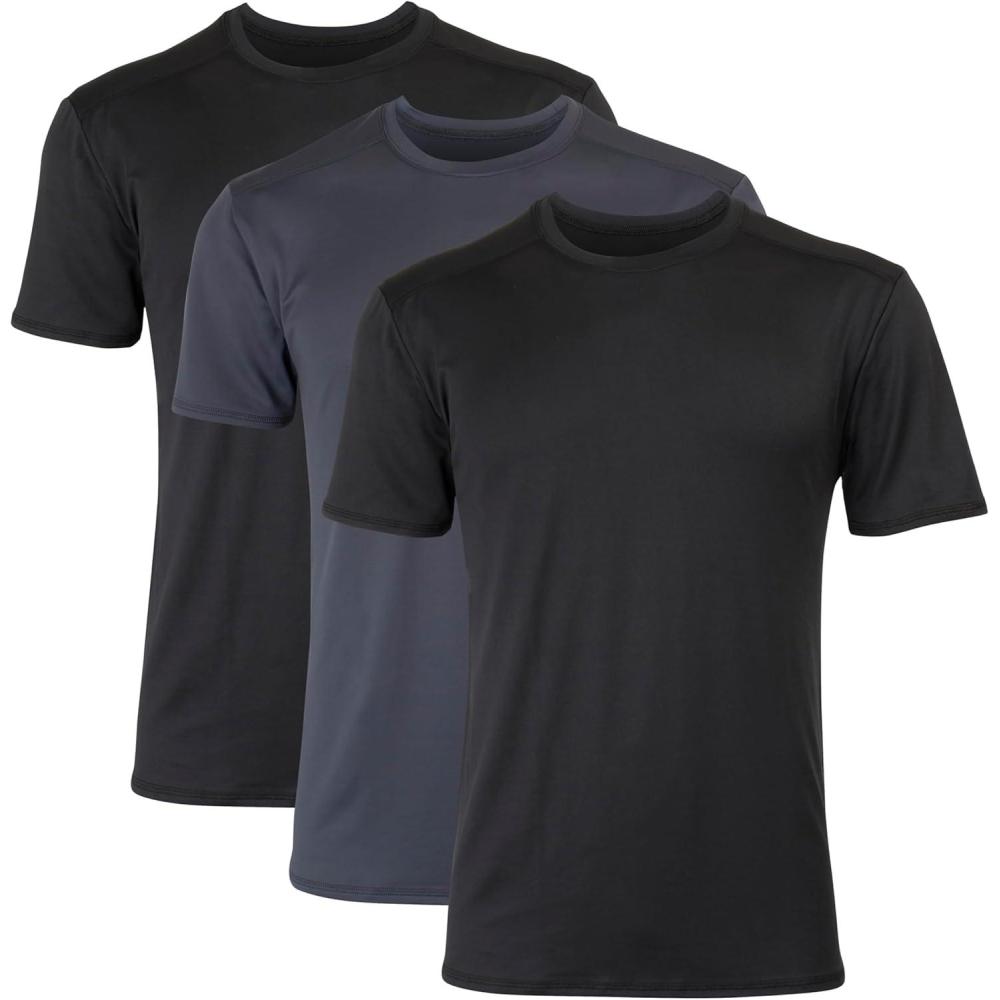 imageHanes Mens Moves Mesh TShirt XTemp MoistureWicking Tee White Or BlackGrey 3PackBlackGrey