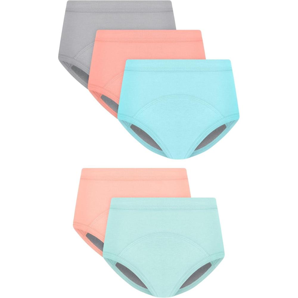 imageHanes Toddler Girls Potty Trainer Brief MoistureWicking Panty Odor Protection Potty Trainer Underwear 6PackCoral Heavy Leaks 5 Pack