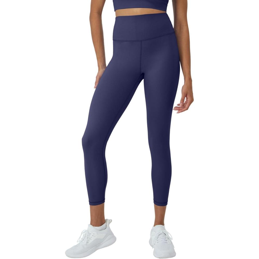 imageHanes Womens Leggings Clothing Moves 78 Soft Leggings with Pocket Moisture Wicking Womens Clothing Pants 25 InseamImperial Indigo