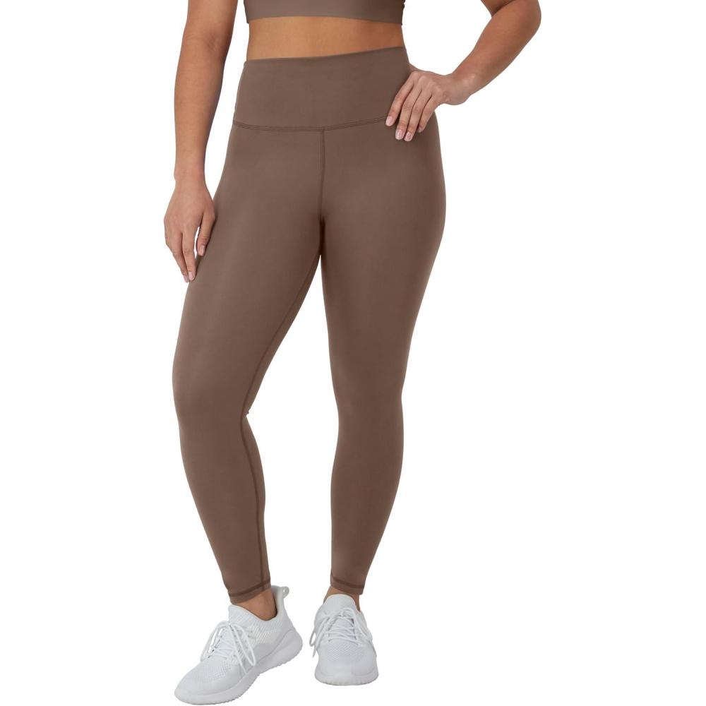 imageHanes Womens Leggings Clothing Moves 78 Soft Leggings with Pocket Moisture Wicking Womens Clothing Pants 25 InseamRustic Brown