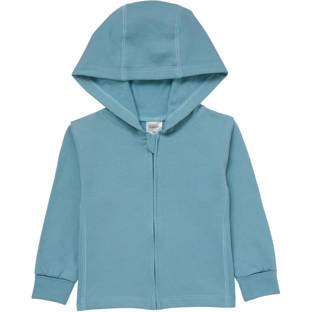 imageHanes unisexbaby Pure Comfort Organic Hoodie French Terry Fullzip Hooded Sweatshirt Infant Boys amp GirlsBlue