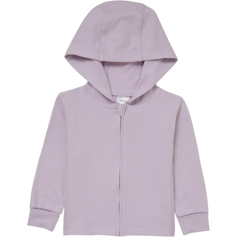 imageHanes unisexbaby Pure Comfort Organic Hoodie French Terry Fullzip Hooded Sweatshirt Infant Boys amp GirlsLavender