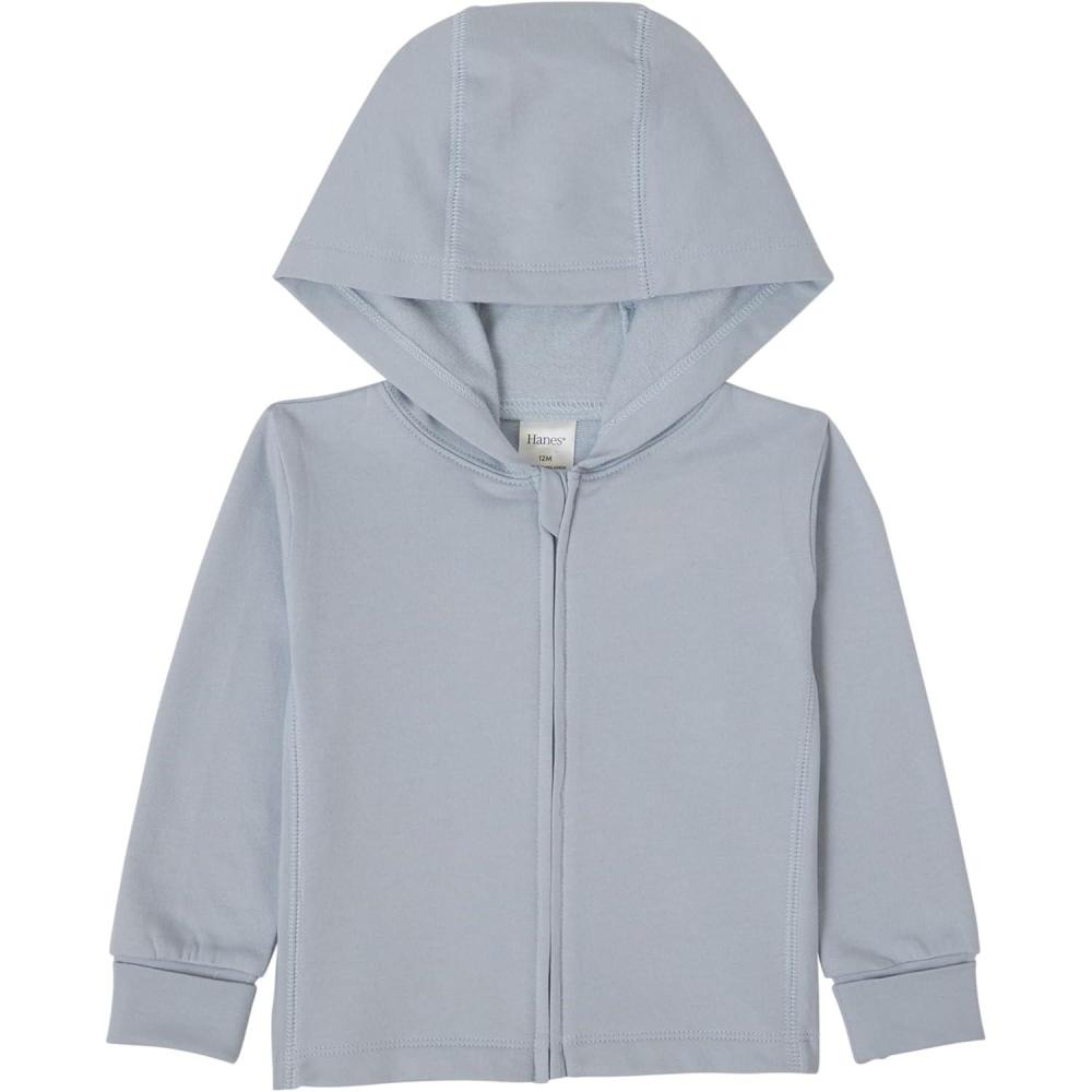 imageHanes unisexbaby Pure Comfort Organic Hoodie French Terry Fullzip Hooded Sweatshirt Infant Boys amp GirlsSilver