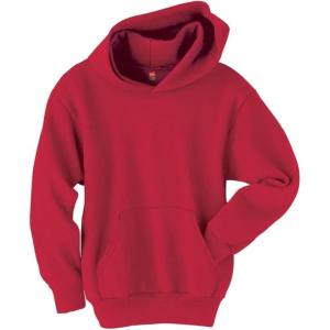 Hanes Boys’ EcoSmart Fleece Hoodie, Hooded Sweatshirt for Boys, Pullover Sweatshirt(Deep Red)