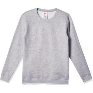 Hanes Boys’ EcoSmart Sweatshirt, Cotton Crewneck Pullover, Kids’ Fleece Sweatshirt(Light Steel)