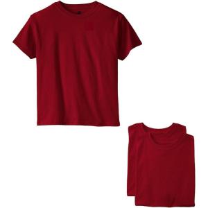 Hanes Boys Essentials Short Sleeve T-shirt Value Pack, 3 or 6-Pack(Deep Red – 3 Pack)