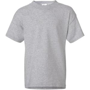 Hanes Boys Essentials Short Sleeve T-shirt Value Pack, 3 or 6-Pack(Light Steel – 6 Pack)