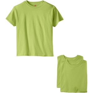 Hanes Boys Essentials Short Sleeve T-shirt Value Pack, 3 or 6-Pack(Lime – 3 Pack)