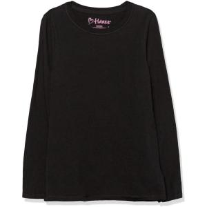 Hanes Girls’ Comfortsoft Long Sleeve Tee(Black)