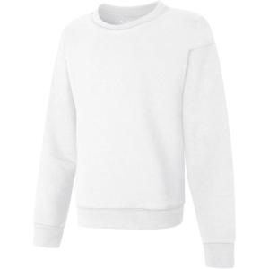 Hanes Girls EcoSmart Crewneck Sweatshirt, Soft Midweight Fleece Pullover for Girls(White)