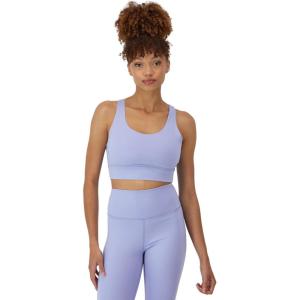 Hanes Womens Sports Bra, Moves Racerback Crop Top Yoga Bras for Women, Stretch Sports Crop Top with Cutout, Wicking(Peri Blue)