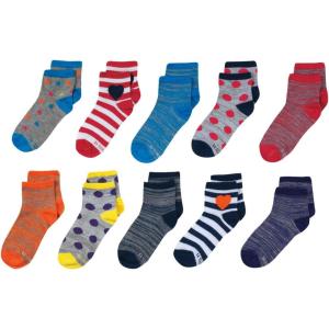 Hanes girls Fashion Ankle Socks (10 Pack)(Assorted)