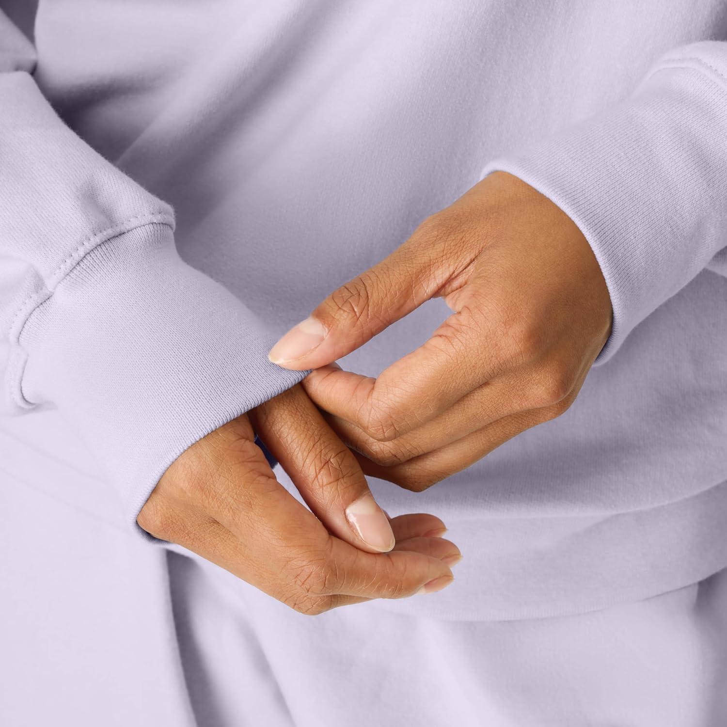 imageHanes Originals Womens Fleece Sweatshirt Midweight Sweatshirt for Women Placed FlowersUrban Lilac