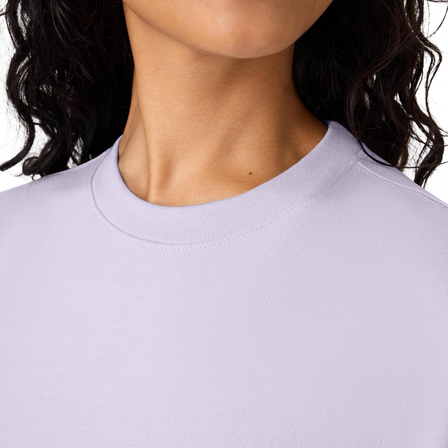 imageHanes Originals Womens Fleece Sweatshirt Midweight Sweatshirt for Women Placed FlowersUrban Lilac