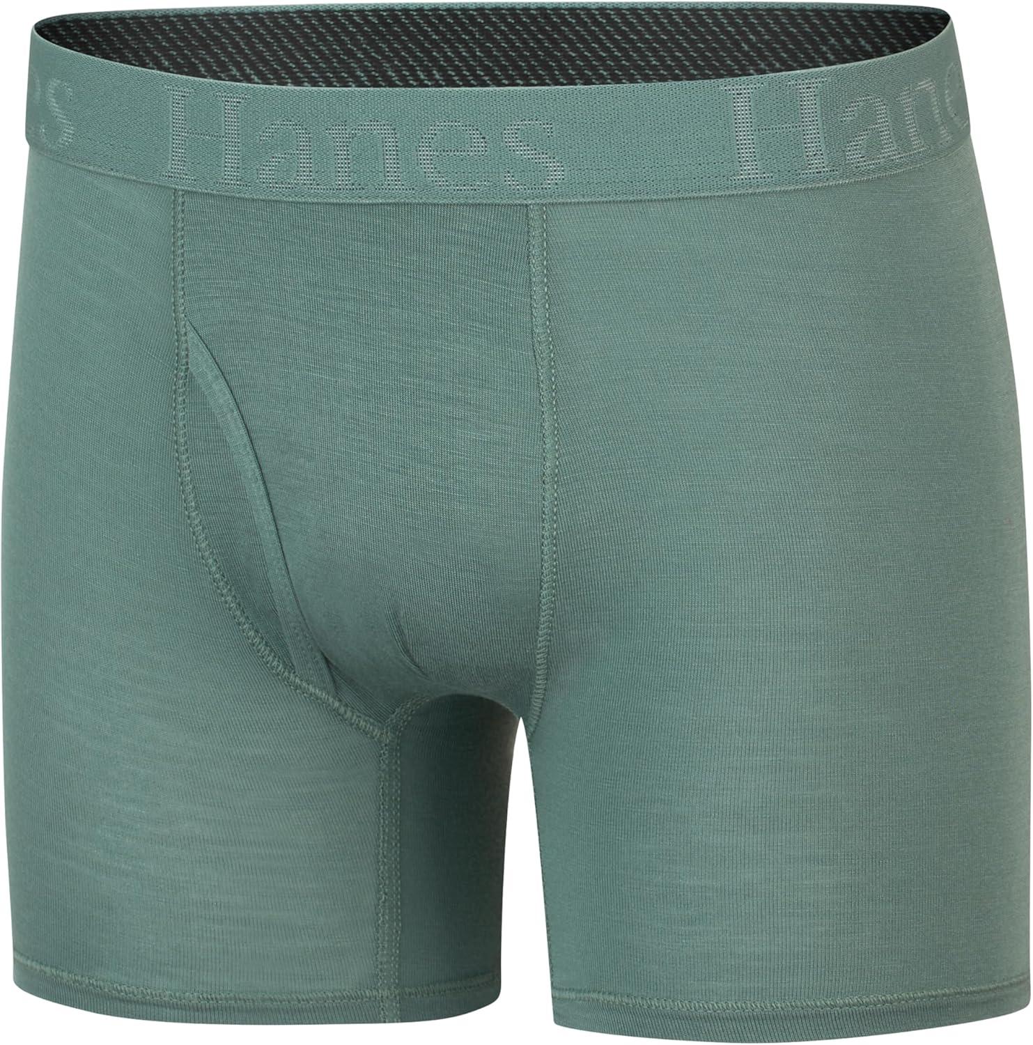 imageboys Hanes Originals Ultimate Supersoft Boys Boxer Brief Underwear Assorted 5packGreenBlueBlack 5pack