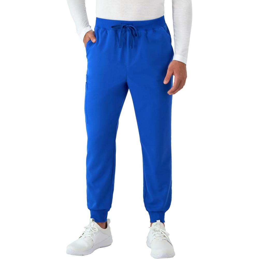 imageHanes Mens Scrubs Healthcare Joggers Scrub Joggers for Men MoistureWicking amp Odor Control Multiple PocketsRoyal Blue