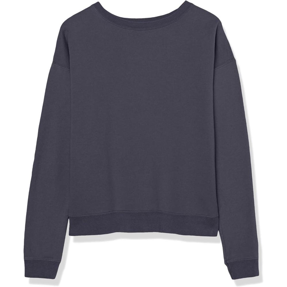 imageHanes Originals Womens Fleece Sweatshirt Midweight Sweatshirt for Women Placed FlowersAnchor Slate