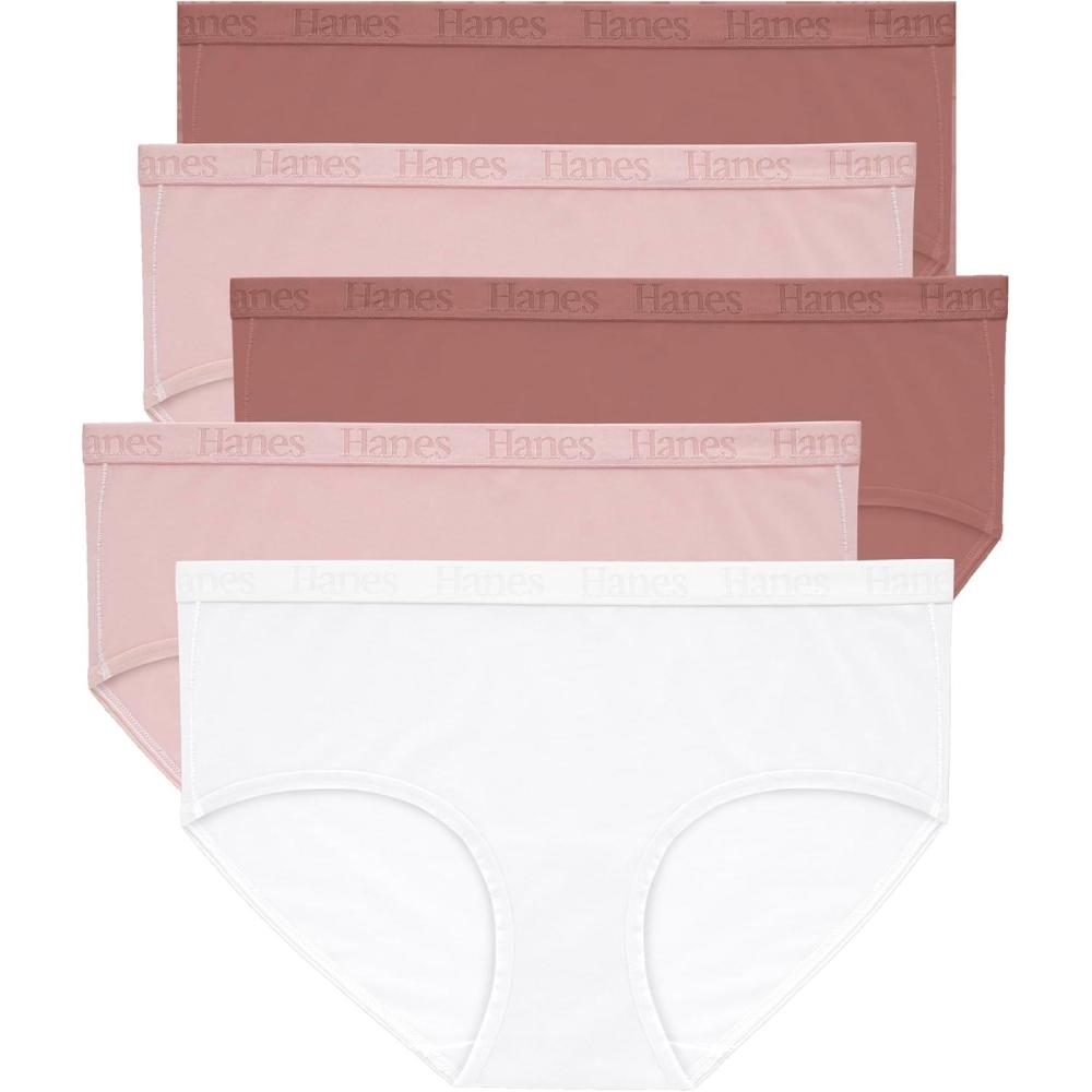imageHanes Womens Originals Underwear SuperSoft Hipster Panties Viscose from Bamboo Underwear for WomenWhiteTanTanCotton CandyCotton Candy