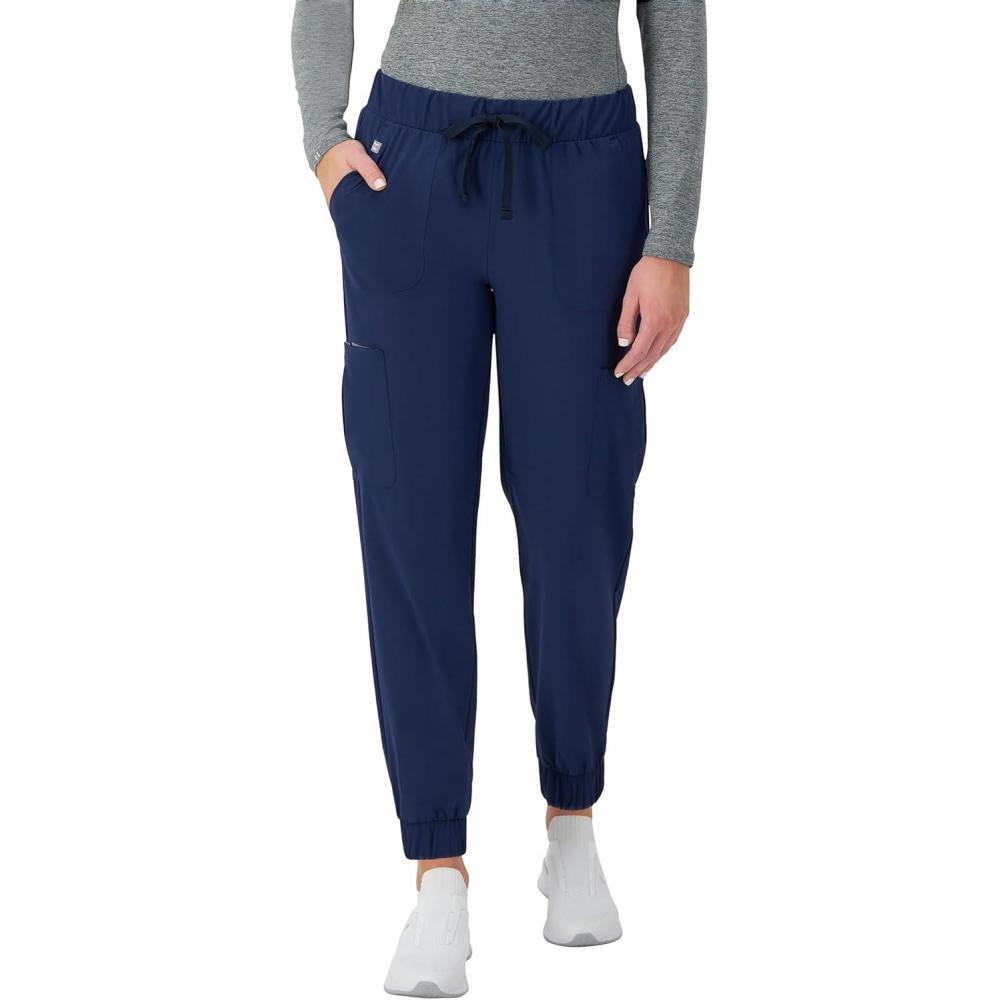 imageHanes Womens Scrubs Cargo Joggers Healthcare Scrub Joggers for Women Moisture WickingAthletic Navy