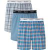 imageHanes mens Originals Cotton Woven Boxers Pack Moisturewicking Underwear for Men 3packBlue Plaids
