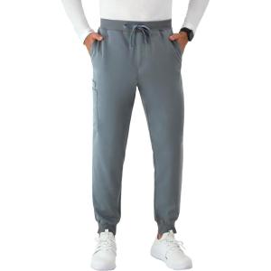 Hanes Mens Scrubs Healthcare Joggers, Scrub Joggers for Men, Moisture-Wicking & Odor Control, Multiple Pockets(Slate Grey)