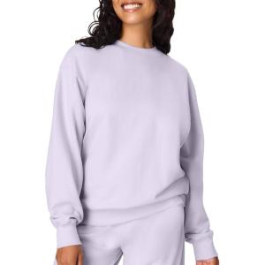 Hanes Originals Women’s Fleece Sweatshirt, Midweight Sweatshirt for Women, Placed Flowers(Urban Lilac)