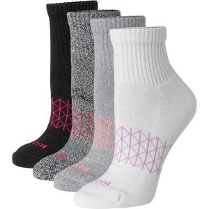 Hanes womens Cushioned Ankle Socks, Absolute Active Ankle Socks for Women, Seamless Toe, 4-prs(Grey)