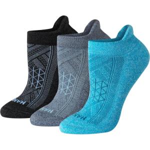 Hanes womens No Show Running Socks, Absolute Run Socks, Breathable No Show Tab Socks for Running, 4-pack(Blue)