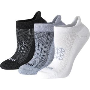 Hanes womens No Show Running Socks, Absolute Run Socks, Breathable No Show Tab Socks for Running, 4-pack(White/Grey/Black)