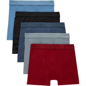 boys Hanes Originals Ultimate Supersoft Boys’ Boxer Brief Underwear, Assorted, 5-pack