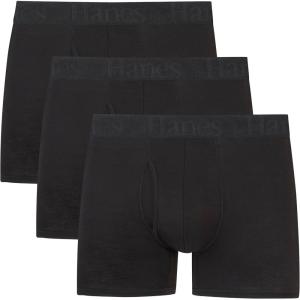 mens Originals Supersoft Boxer Briefs & Trunks, Supersoft Bamboo from Viscose Underwear, 3-pack(Trunk – Black – 3 Pack)