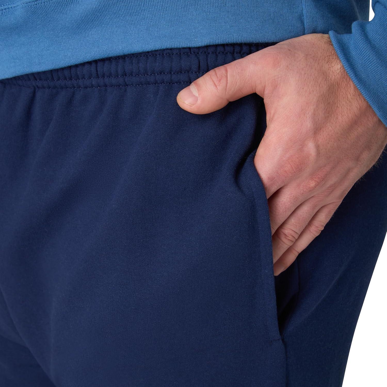 imageHanes Mens EcoSmart Sweatpants Athletic Lounge Pants with Pockets Open Hem Bottom Fleece PantsNavy