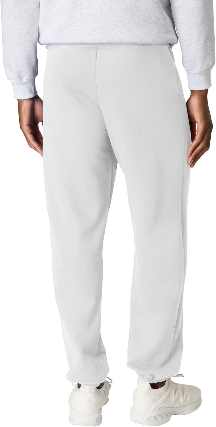 imageHanes Mens Ecosmart Best Sweatpants Athletic Lounge Pants with Ced CuffsWhite  1 Pack
