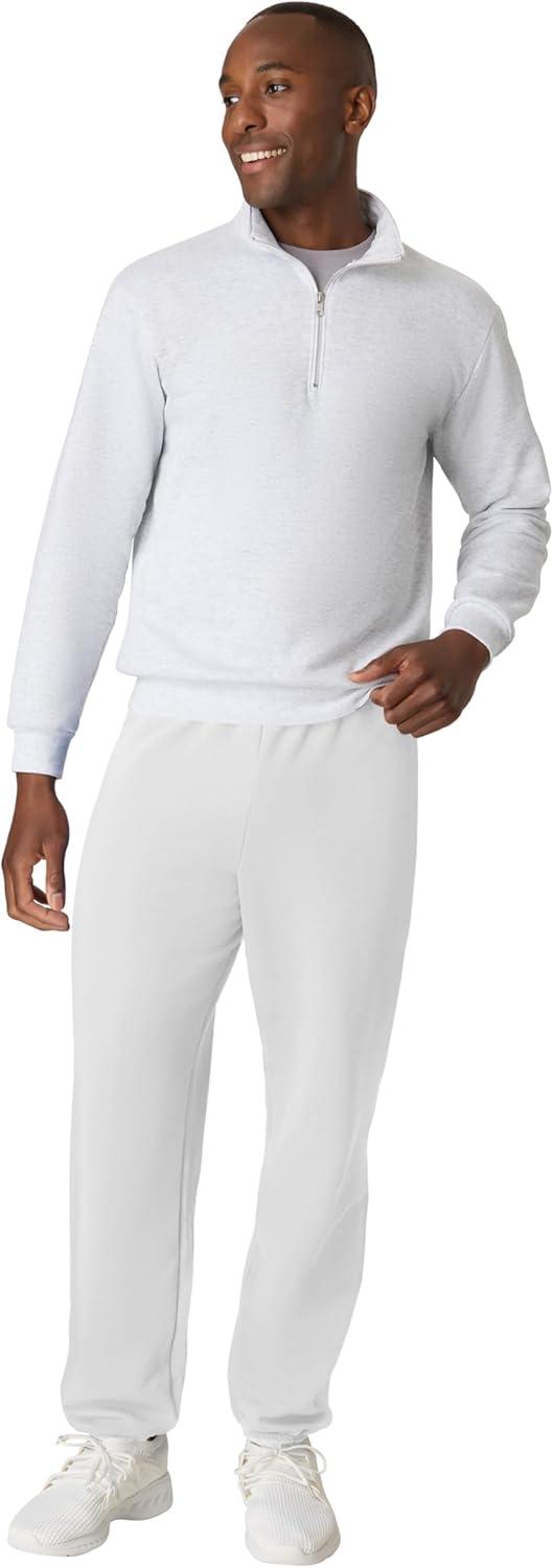 imageHanes Mens Ecosmart Best Sweatpants Athletic Lounge Pants with Ced CuffsWhite  1 Pack