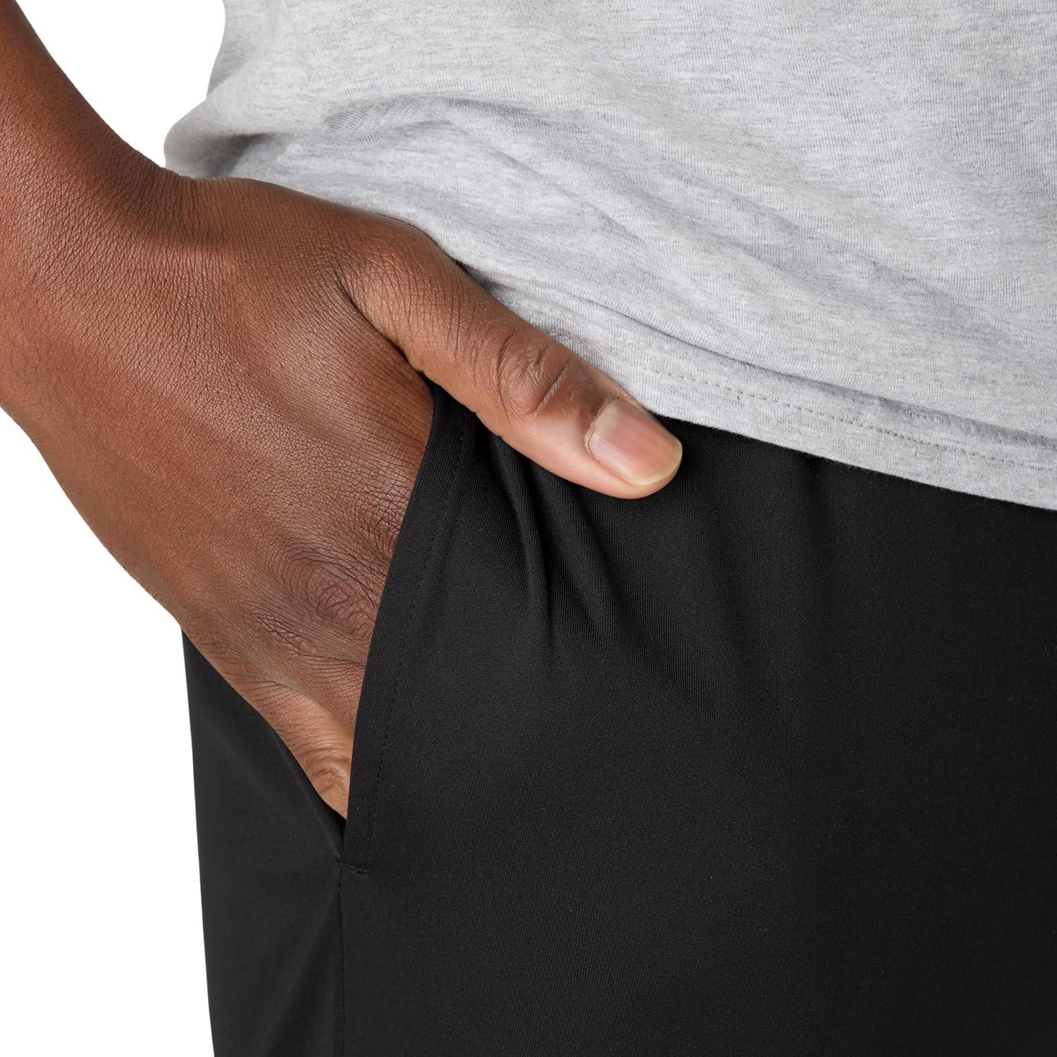 imageHanes Mens Joggers 3Pack Cool Dri Training MoistureWicking Casual Mens Athletic JoggersBlack