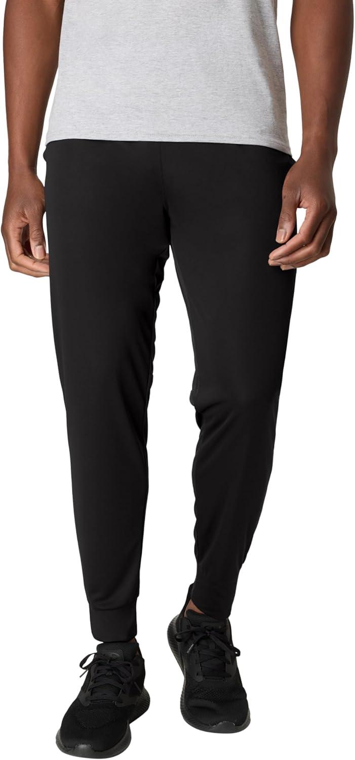 imageHanes Mens Joggers 3Pack Cool Dri Training MoistureWicking Casual Mens Athletic JoggersBlack
