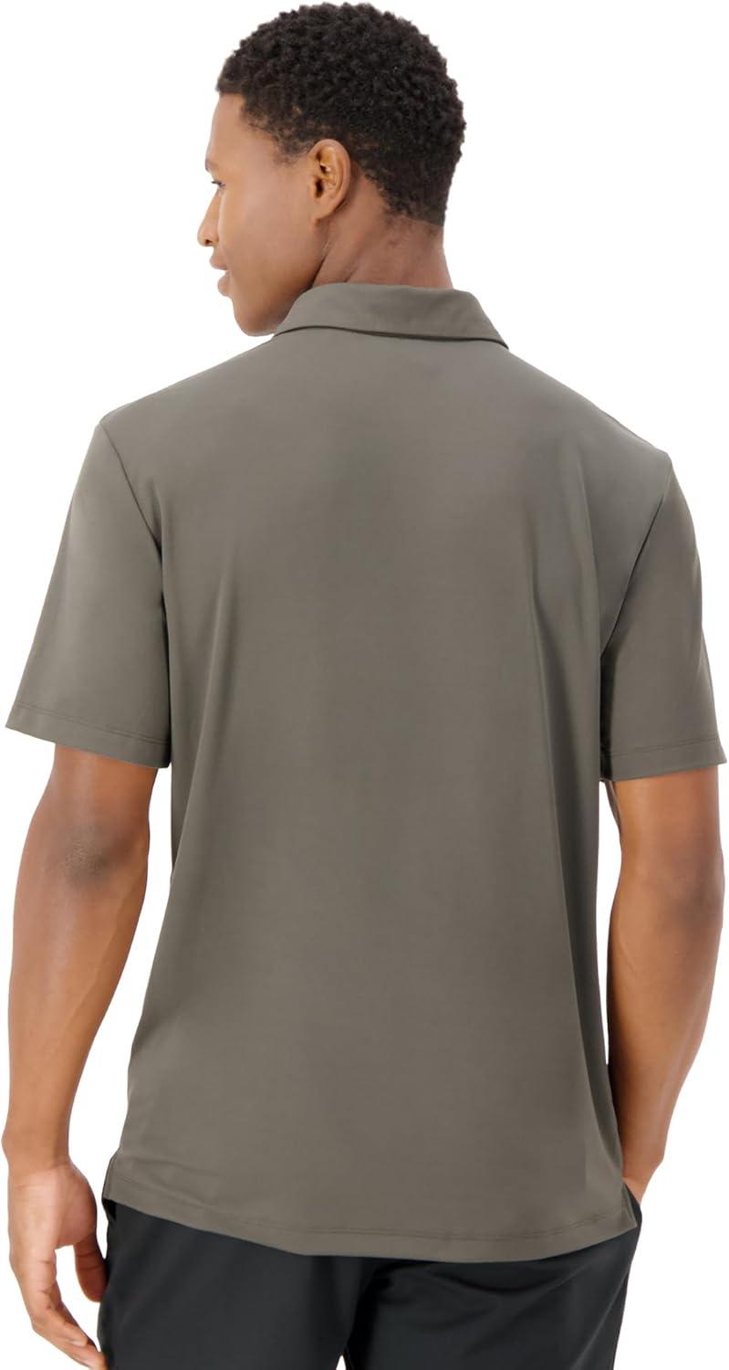 imageHanes Mens Moves Performance Polo Short Sleeve Polo Shirt for Men MoistureWickingGrey Encore