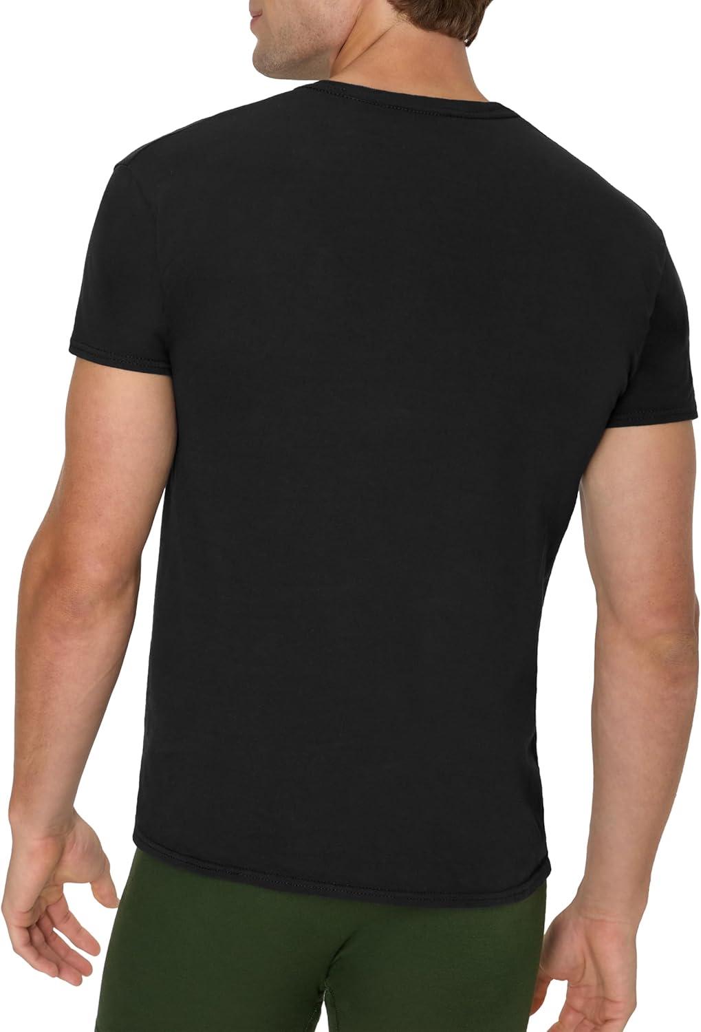 imageHanes Mens Pocket TShirt Pack 6Pack Cool amp Breathable Cotton Tees StayTucked Undershirts for MenBlackGrey