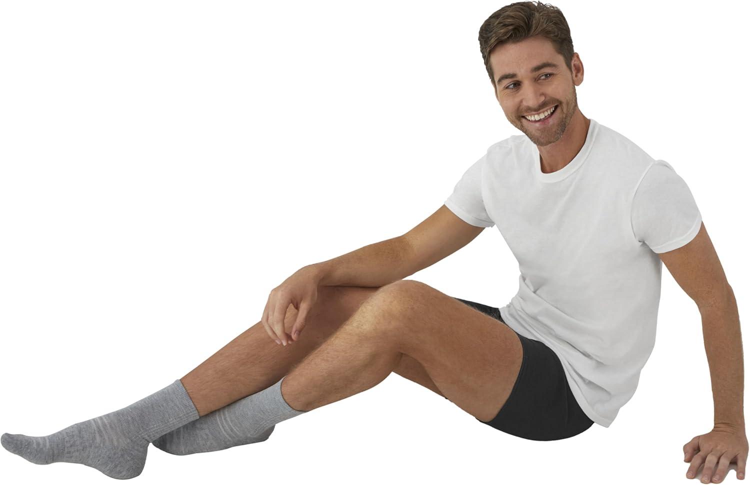 imageHanes Mens Underwear Boxer Briefs Pack Cool amp Breathable Cotton MoistureWicking Underwear for Men No Ride UpBlackGray  12 Pack