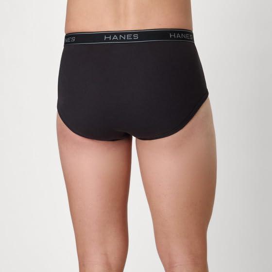 imageHanes Mens Underwear Brief Pack Cotton MidRise Briefs Moisture Wicking 6 9 amp 12 PacksBlackBlueGreenRed  12 Pack